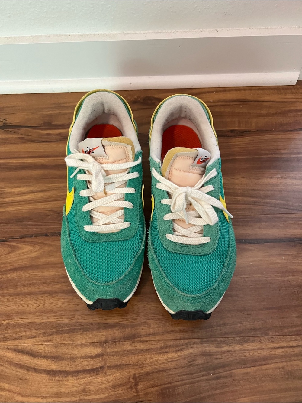 Nike Teal & Yellow Retro Runner Sneakers